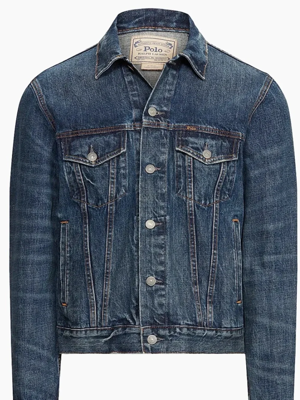 Polo Ralph Lauren Denim Trucker Jacket Mens XXL Blue Jean Classic Retro